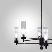 Люстра на штанге AM Group INDIGO SP8 PEARL BLACK в интернет магазине Гет Лайт