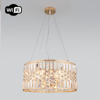 Фото Подвесная люстра Eurosvet 10125/5 золото/прозрачный хрусталь Strotskis Smart (10116/5)