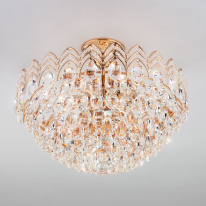 Цена на Накладная люстра Eurosvet 3649/6 золото/прозрачный хрусталь Strotskis