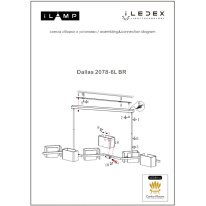 Люстра на штанге iLamp 2078-6L BR Купить Люстра на штанге iLamp 2078-6L BR