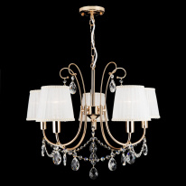 Цена на Подвесная люстра Eurosvet 10087/5 золото/прозрачный хрусталь Strotskis
