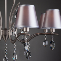 Подвесная люстра Eurosvet 10089/8 сатин-никель/прозрачный хрусталь Strotskis в интернет магазине Гет Лайт