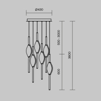 Купить с доставкой по Москве и России Каскадная люстра Maytoni MOD347PL-L48BS3K