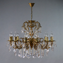 Фото Подвесная люстра AMBIENTE by BRIZZI 8888/12 AB New Leaf