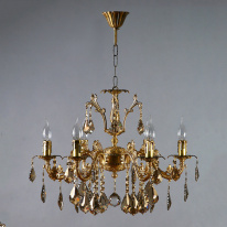 Фото Подвесная люстра AMBIENTE by BRIZZI 2118/6 AB Honey Leaf