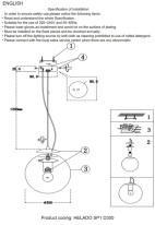 Подвесной светильник Crystal Lux HELADO SP1 D300 GOLD в интернет магазине Гет Лайт