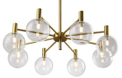 Цена на Люстра на штанге Crystal Lux ANDRES SP8 BRONZE/TRANSPARENTE