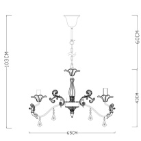 Подвесная люстра ARTE Lamp A5349LM-5WH Цена на Подвесная люстра ARTE Lamp A5349LM-5WH