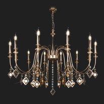 Подвесная люстра Eurosvet 10120/12 золото/тонированный хрусталь Strotskis Smart (10110 в интернет магазине Гет Лайт