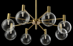 Купить Люстра на штанге Crystal Lux ANDRES SP8 BRONZE/TRANSPARENTE