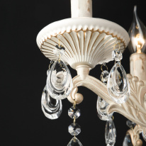 Купить Подвесная люстра Eurosvet 3585/6 белый/прозрачный хрусталь Strotskis