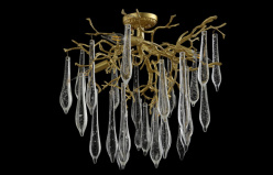 Купить Люстра на штанге Crystal Lux REINA PL5 D600 GOLD PEARL