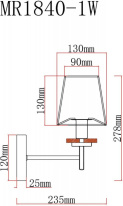 Купить Бра MyFar MR1840-1W
