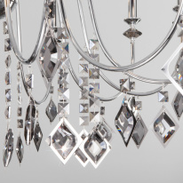 Купить Подвесная люстра Eurosvet 10120/12 хром/дымчатый хрусталь Strotskis Smart (10110/12)