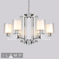 Подвесная люстра iLamp RM6201-6 CR+CL Фото Подвесная люстра iLamp RM6201-6 CR+CL