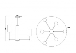 Купить с доставкой по Москве и России Люстра на штанге Freya FR5184PL-06BS