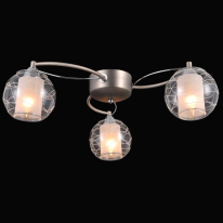 Фото Накладная люстра Natali Kovaltseva TWIN 75089/3C NICKEL, CHROME