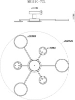 Купить с доставкой по Москве и России Люстра на штанге MyFar MR1170-7CL