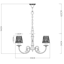 Подвесная люстра ARTE Lamp A5468LM-5WG в интернет магазине Гет Лайт