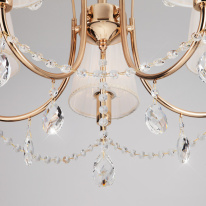 Подвесная люстра Eurosvet 10087/5 золото/прозрачный хрусталь Strotskis в интернет магазине Гет Лайт