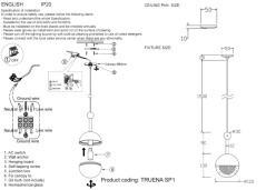 Подвесной светильник Crystal Lux TRUENA SP1 BRONZE в интернет магазине Гет Лайт