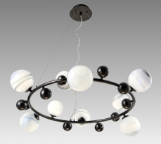 Купить Подвесная люстра Crystal Lux SALVADORE SP9H BLACK CHROMIUM