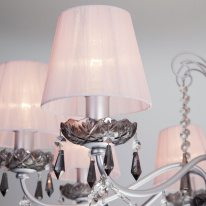 Купить Подвесная люстра Eurosvet 10086/8 серебро/дымчатый хрусталь Strotskis