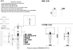 Купить Бра Crystal Lux ARMANDO AP1.2 CHROME