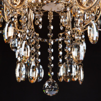 Цена на Подвесная люстра Eurosvet 10025/8 золото/тонированный хрусталь Strotskis