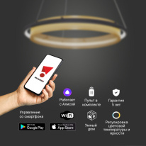 Цена на Подвесная люстра Eurosvet 90241/1 черный/ золото Smart