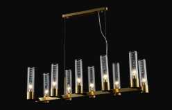 Цена на Подвесная люстра Crystal Lux OTONO SP10 L980 BRASS/TRANSPARENTE