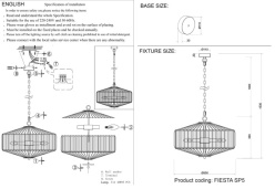 Подвесная люстра Crystal Lux FIESTA SP5 BRASS/TRANSPARENTE в интернет магазине Гет Лайт