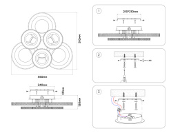 Купить с доставкой по Москве и России Накладная люстра Ambrella Light FA8872