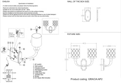 Купить Бра Crystal Lux GRACIA AP2 GOLD