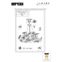 Подвесная люстра iLamp 9070-D800 GD Фото Подвесная люстра iLamp 9070-D800 GD