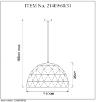 Цена на Подвесной светильник LUCIDE 21409/60/31