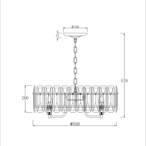 Купить с доставкой по Москве и России Подвесная люстра Escada 2115/8S Chrome