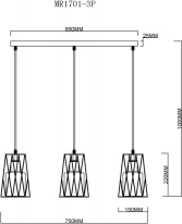 Купить Подвесная люстра MyFar MR1701-3P