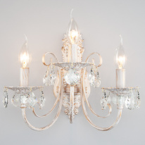 Фото Бра Eurosvet 3305/3 белый с золотом/прозрачный хрусталь Strotskis