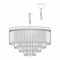 Каскадная люстра Citilux CL332141 Цена на Каскадная люстра Citilux CL332141