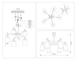 Купить с доставкой по Москве и России Люстра на штанге Ambrella Light TR82208