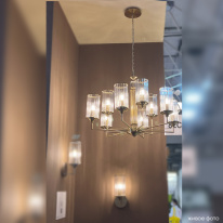 Купить с доставкой по Москве и России Подвесная люстра Crystal Lux GLORIA SP9 BRASS