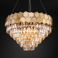 Купить Каскадная люстра Eurosvet 10124/8 золото/прозрачный хрусталь Strotskis Smart (10113/8)