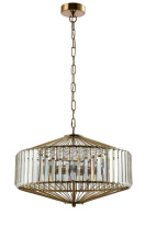 Фото Подвесная люстра Crystal Lux FIESTA SP5 BRASS/TRANSPARENTE