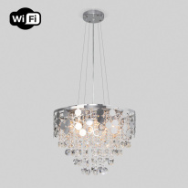 Фото Каскадная люстра Eurosvet 10123/8 хром/прозрачный хрусталь Strotskis Smart (10114/8)