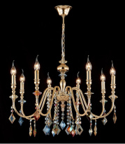 Купить Подвесная люстра Crystal Lux MERCEDES SP8 GOLD/COLOR