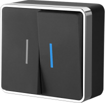 Фото Выключатель Werkel WL15-03-03 (черный/хром)