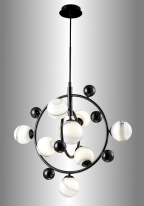 Купить Подвесная люстра Crystal Lux SALVADORE SP8V BLACK CHROMIUM