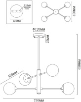 Люстра на штанге MyFar MR1330-4P Люстра на штанге MyFar MR1330-4P в интернет магазине Гет Лайт