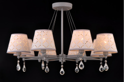 Фото Люстра на штанге Natali Kovaltseva LISBON 81054-8C STAIN GRAY